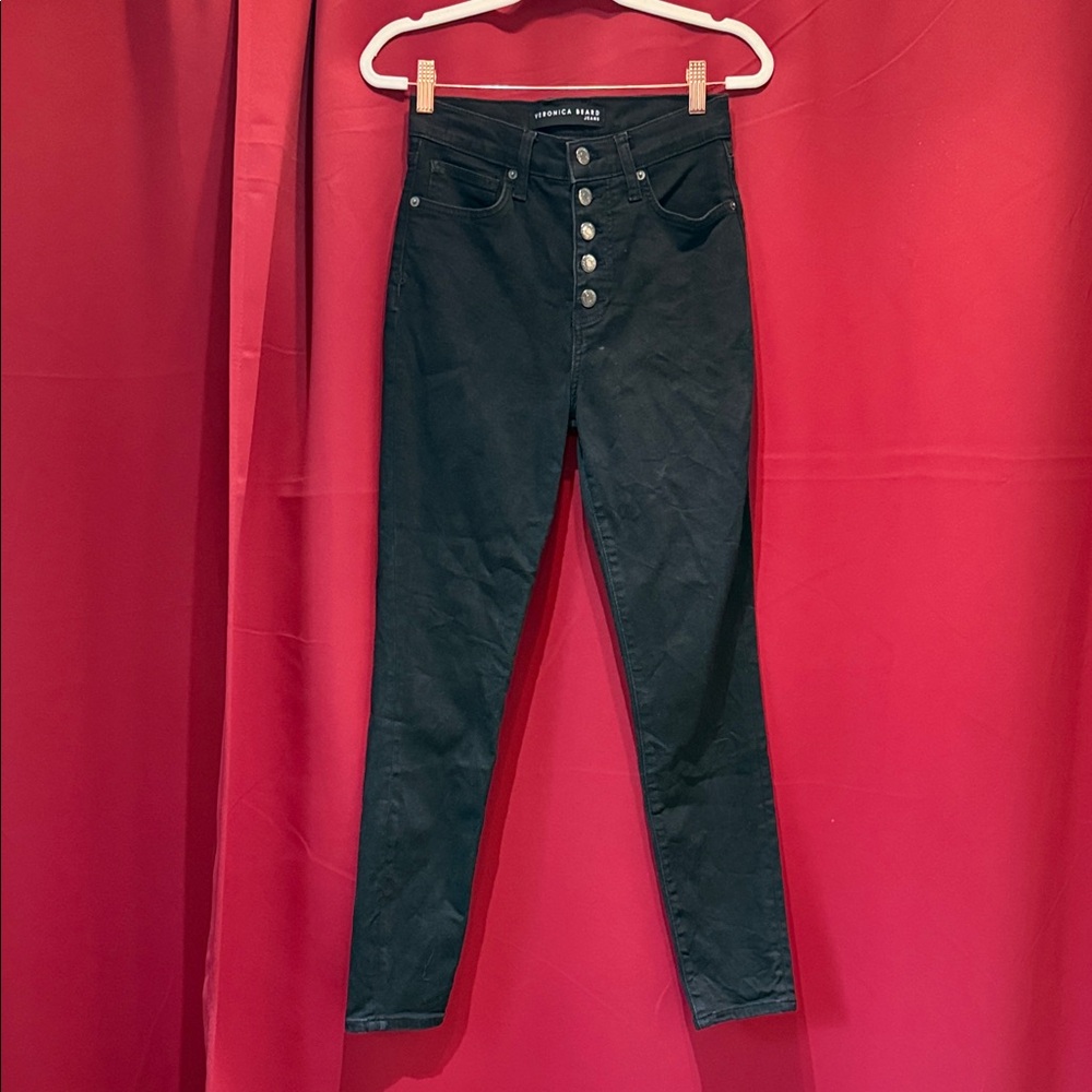 Veronica Beard Black High Rise Jeans
